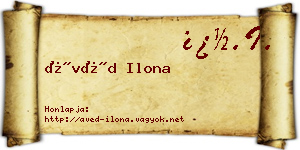 Ávéd Ilona névjegykártya